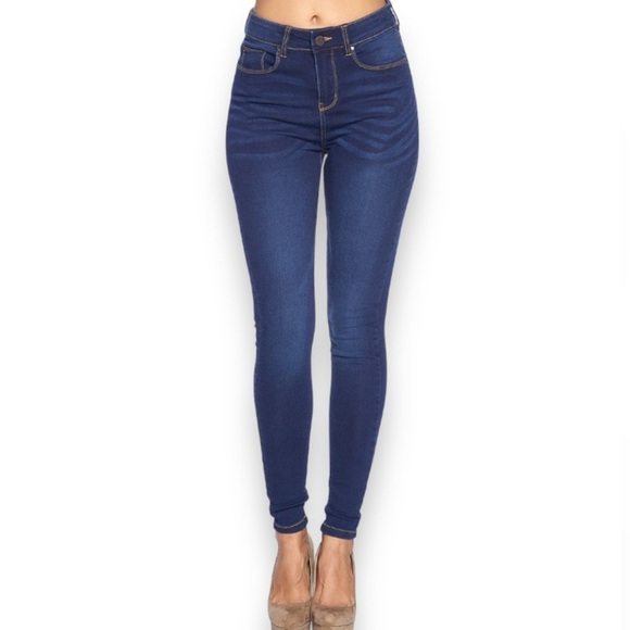 Blue Age - High Rise Solid Butt Lift Skinny Jeans Size 5 - Picture 1 of 14